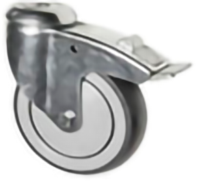 SOPORTE METALICO - GIRATORIA AGUJERO PASANTE CON FRENO